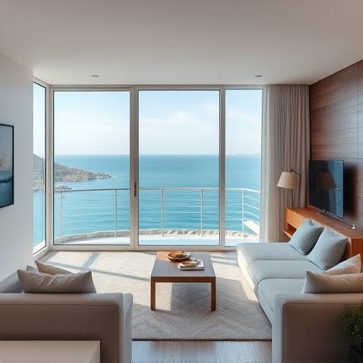 Modern apartment with ocean view in Coastal Haven
